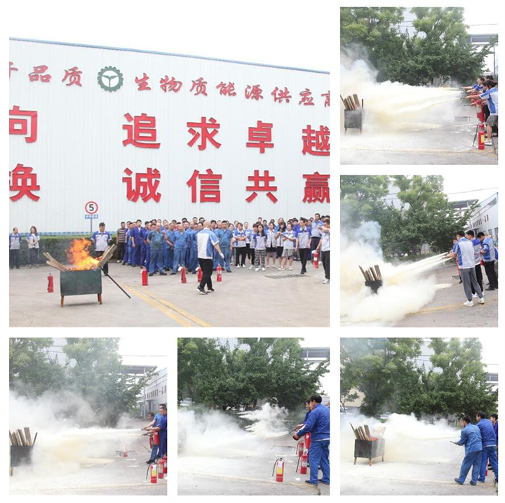 隨后，集團(tuán)消防安全員為廣大職工講解滅火器和消防水槍的使用方法，并現(xiàn)場(chǎng)演示。廣大員工積極參與到教學(xué)演練當(dāng)中，進(jìn)一步鞏固消防培訓(xùn)知識(shí)。