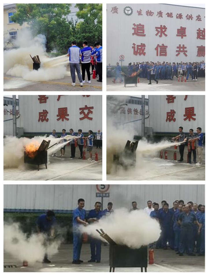 隨后，集團(tuán)消防安全員為廣大職工講解滅火器和消防水槍的使用方法，并現(xiàn)場(chǎng)演示。廣大員工積極參與到教學(xué)演練當(dāng)中，進(jìn)一步鞏固消防培訓(xùn)知識(shí)。