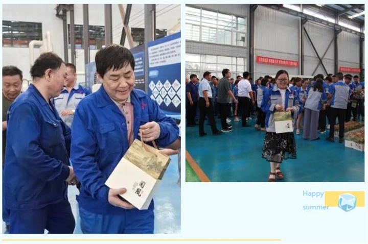 隨著炎炎夏日的來臨,近期氣溫逐步攀升,為切實做好夏季防暑降溫工作,保障員工的身體健康,7月17日下午,山東金格瑞開展“您戰(zhàn)高溫助振興 我送清涼鼓干勁”--夏送清涼主題活動,給所有的員工送上了防暑降溫茶,用愛心給這個炎夏降溫。.jpg 隨著炎炎夏日的來臨,近期氣溫逐步攀升,為切實做好夏季防暑降溫工作,保障員工的身體健康,7月17日下午,山東金格瑞開展“您戰(zhàn)高溫助振興 我送清涼鼓干勁”--夏送清涼主題活動,給所有的員工送上了防暑降溫茶,用愛心給這個炎夏降溫。.jpg